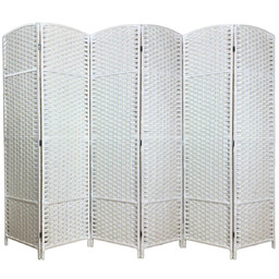 Parawan pokojowy dekoracyjny kotara 6 skrzydła 175x240 biały