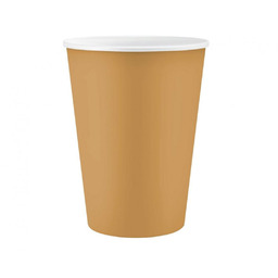 Kubeczki papierowe złote - 250 ml - 6