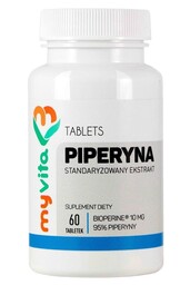 Piperyna Bioperine 10mg, Tabletki, Myvita