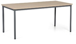 Stół jadalniany TRIVIA, 160x80 cm, ciemnoszara podstawa, brzoza