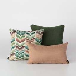 Zestaw poduszek do salonu Homely Folk green, 43x43/45x45/47x28