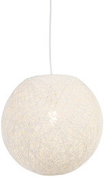 QAZQA Rustykalna lampa wisząca biała 35 cm -