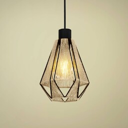 EGLO Lampa wisząca Adwickle, klosz z naturalnej przędzy