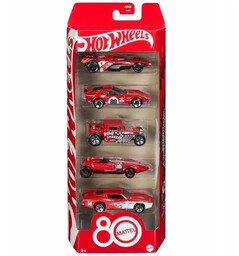 Hot Wheels Samochodziki 5-pak z okazji 80 lecia