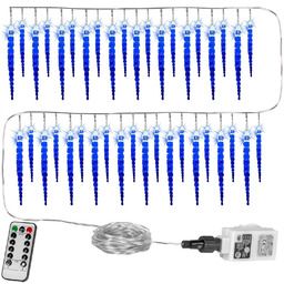 LAMPKI ŚWIĄTECZNE SOPLE 40 DIOD OZDOBA ŚWIĄTECZNA +