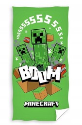 Carbotex, Ręcznik kąpielowy 70x140cm, bawełna, Minecraft