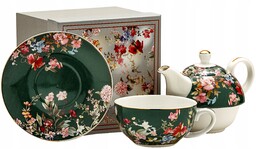Filiżanka z czajniczkiem Tea for one Kwiaty ceramika