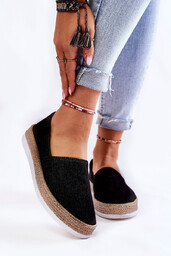 Damskie Tenisówki Slip On Big Star KK276008 Czarne-38
