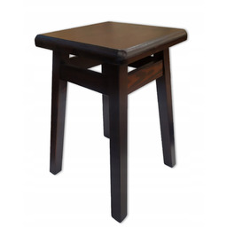 Taboret sosnowy stołek drewniany kuchenny kol. orzech