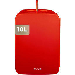 EVVO Lodówka Mini F10 (czerwona), 10 l -