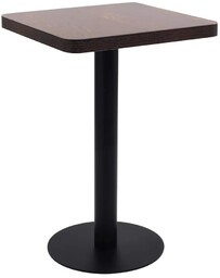 Elior Nowoczesny barowy stolik ciemny brąz + czarny