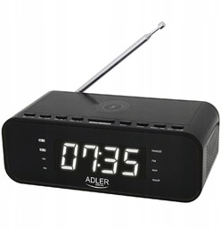 Radiobudzik Fm Bluetooth z bezprzewodową ładowarką