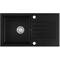 Zlewozmywak granitowy EVINION czarny grafit (z ociekaczem)