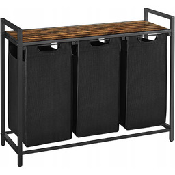 Kosz wolnostojący 3 Przegródki na pranie 3x38L 92,5x33x71