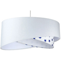 Lumes Biała lampa wisząca z gwiazdkami dla dziecka