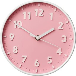 AMARE Zegar ścienny skandynawski Luna 20,3 cm, różowy