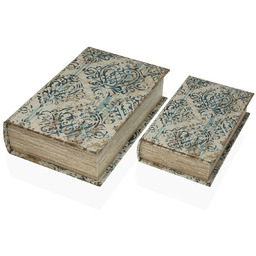 Versa Dekoracyjne Pudełko Książka Płótno Drewno MDF 7