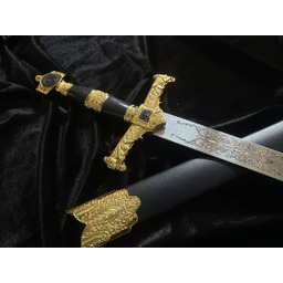 ZŁOTY MIECZ KRÓLA SALOMONA MASOŃSKI TEMPLARIUSZY JT6133GU-BK 86CM