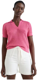 Koszulka damska Tommy Hilfiger Textured Polo-nk sweter