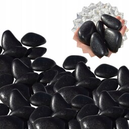 Kamień Otoczak Czarny Polerowany Kamień Ogrodowy Naturalny Ozdobny