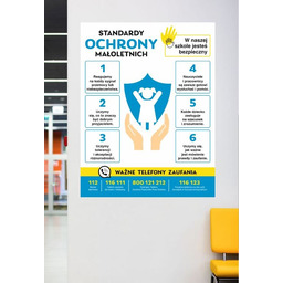 Standardy ochrony małoletnich- naklejka na ścianę