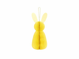 Dekoracja wisząca rozetka Króliczek żółty - 30 cm