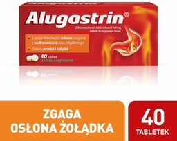 Alugastrin 340mg x40 tabletek do rozgryzania i żucia