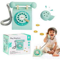 CLASSIC WORLD Klasyczny Drewniany Telefon dla Dzieci 4