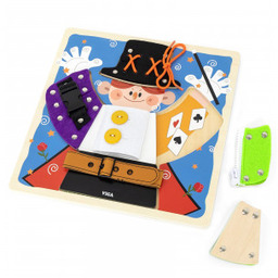 Viga Drewniana Tablica Manipulacyjna Klamry Zamki Magik Monstessori