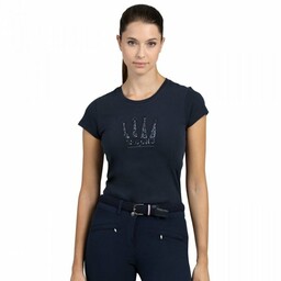 Spooks Koszulka damska CROWN SEQUIN - navy