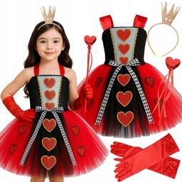 Strój Sukienka Królowa Serc Dama Kier Alicja