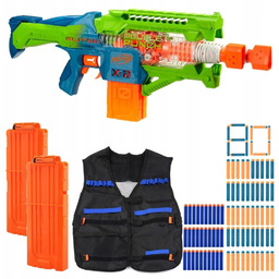 PISTOLET NERF ELITE DOUBLE PUNCH ZESTAW +4 MAGAZYNKI