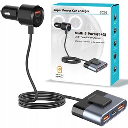 Rozdzielacz Gniazda Zapalniczki Ładowarka Samochodowa 12V 24V Qc