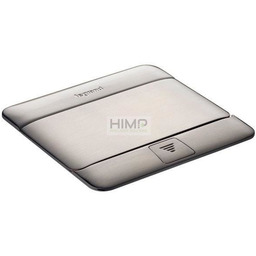 Puszka podłogowa Pop-up do wyposażenia, 3 moduły, aluminium