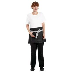 Whites Chefs Clothing Zapaska czarna krótka 40x76cm