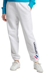 Spodnie damskie Superdry Code Applique dresowe białe -L