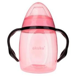 AKUKU Kubek niekapek z miękkim ustnikiem różowy 280ml,