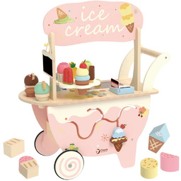 CLASSIC WORLD Drewniana Lodziarnia 3w1 Wózek 40 el.