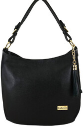 Barberinis Duża i elegancka torebka skórzana - Czarna