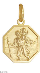 Zawieszka złota Medalik św. Krzysztof pr.585