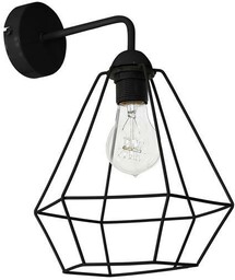 Kinkiet nowoczesny druciana lampa ALMA czarny