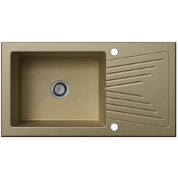 Zlewozmywak granitowy z ociekaczem BARICCO piaskowy