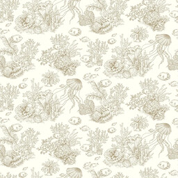 Tapeta marynistyczna Casadeco Seaside 201471515 Cote Sauvage