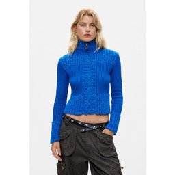 Desigual rozpinany sweter z dzianiny łączonej