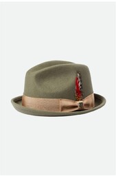 kapelusz BRIXTON - Gain Fedora Olive Surplus Sand