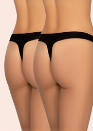 Stringi damskie bawełniane (2pack) ze średnim stanem beżowe