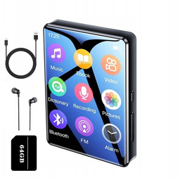 Odtwarzacz MP3 Bluetooth Przenośny 64GB HiFi Radio fm