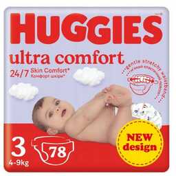 HUGGIES Pieluchy Ultra Comfort rozmiar 3 (5-9kg), 78szt