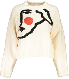 BIAŁY SWETER DESIGUAL DAMSKI