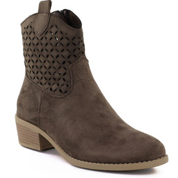 Botki damskie kowbojki ażurowe brązowe Jezzi RMR2353-16